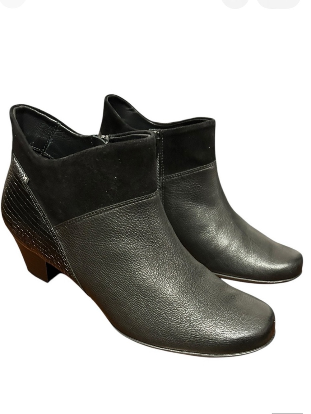 Mephisto Michaela Black Bucksoft Leather Ankle Booties Worn Once Women’s 7